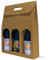 cubex professional Flaschenhalter, Weihnachtsboxen und Panettoni-Halter aus Wellpapier (3er Flaschenhalter, Havanna, 20)