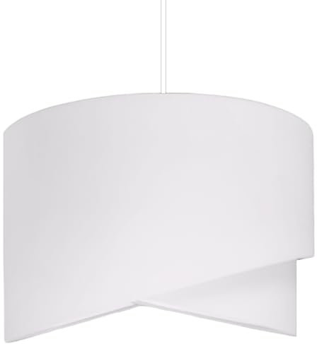 youngDECO® TULPE Lampenschirm Hängelampe Ø38 cm - Pendelleuchte Weiß - Hängeleuchte aus Baumwollstoff 2 x E27 - Lampe Schlafzimmer, Wohnzimmer, Kinderzimmer und Büro (Ohne Glühbirne)