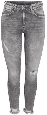 NOISY MAY Damen Nmkimmy Nw Destroy ANK Skny Az368mg Noos Jeans, Medium Grey Denim, 30W / 32L EU