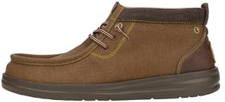 HEYDUDE Wally Mid GripR Workwear - Scarpe Uomo Slip-On Stivaletti, Dark Brown, 42