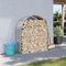 Gecheer Cabana, Maison, porte-bois, extérieur, en acier galvanisé, gris clair, 120 x 45 x 140 cm, bois de jardin, extérieur, en acier, métal, porte-bois de jardin, porte-bûches d'intérieur