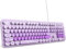 MOFII Clavier filaire pour Windows, style machine à écrire, clavier d'ordinateur rétro, USB, Plug and Play, pieds inclinables réglables solides, compatible avec PC, ordinateur portable, violet coloré