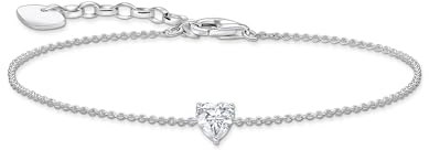 Thomas Sabo Armband mit pinkfarbenem Zirkonia-Herz 925 Sterlingsilber A2157-051-14