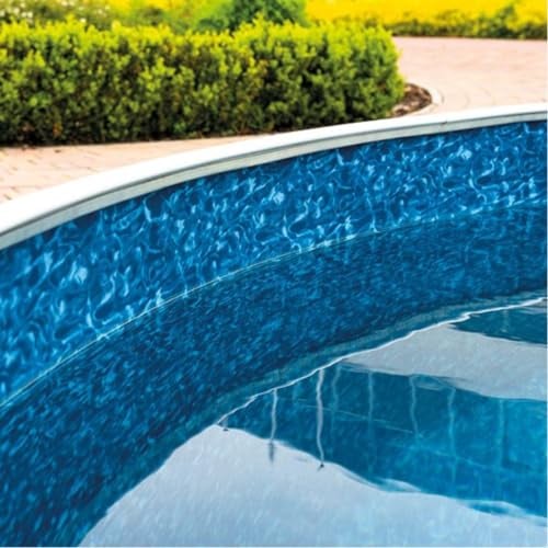 poolomio® Poolinnenfolie blau Marmor für Rundbecken 360 x 120 cm | 0,25 mm Stärke | Innenhülle Pool aus hochwertigem PVC | Ersatzfolie mit 10 cm Überlappung
