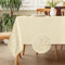 Romanstile Weihnachten Tischdecke abwaschbar 300 x 150 cm beige rechteckig wasserabweisend Christmas Table Cloth große Tischdecken für Party,Geburtstag,Hotel,Restaurant,Bar,Café,Bierzeltgarnitur,Xmas