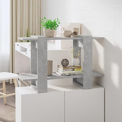 LXYZWRW Regal Bücherschrank Raumteiler Beton Grau 80x30x51cm Bücherregale & Standregale