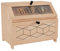 HOLTICO Wooden Bread Bin, Natural Bread Bin Double Layer with Transparent Window, Breadbox Large Bread Bins for Kitchen Countertop Food Storage