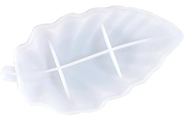 GRADENEVE DIY Crystal Epoxy Leaf Mold Silicone Storage Plate Fruit Dish Mold for Baking and Crafting Translucent Compatible