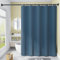 Calefee Duschvorhang 200 Breit 180 Hoch, Badewannenvorhang Polyester Anti Schimmel Wasserdicht Marineblau Einfarbig, mit Ösen und Haken