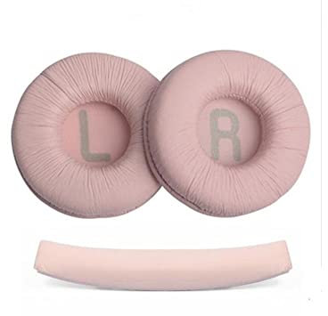 BeisDirect Headphones Ear Pads Cushion Foam Cover + Headband Replacement for JBL Tune 600 T450 T450BT T500BT JR300BT Headphone, Headsets Leather Foam Earpads Ear Cups Cushions Covers (Pink)