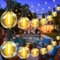 LED Lichterkette Außen - 60M Outdoor Lichterkette Strom 78+2 LED Glühbirnen Wetterfest IP44 Wasserdicht Balkon Lichterketten Innen Aussen Lichterketten für Terrasse Garten Hochzeiten Partys (60M 78+2)