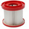 Filtro per aspirapolvere Milwaukee VC2-0 Wet/Dry per Vac, parte di ricambio 4931465230, rosso e bianco