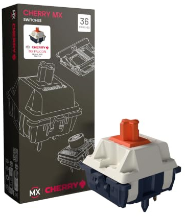 CHERRY MX Falcon Switch Kit, 36 Switches de Clavier Mécaniques, pour Hot Swap ou Clavier de Jeu, Commutation Tactile sans Clic, Heavy-Tactile & Heavy-Satisfying