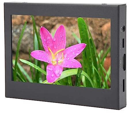 KIMISS Monitor con Schermo da 5 Pollici, Compatibile e VGA per, Piccolo Display Multimediale con Risoluzione 800x480