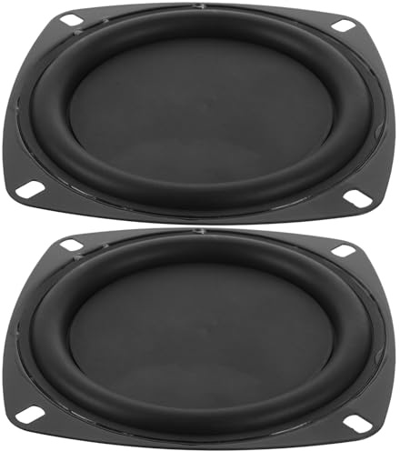 NAMOARLY Membrana Basso Passivo da 4 Pollici 2 Pezzi per Altoparlante Woofer Sostituzione Struttura in Gomma e Ferro per Audio Migliorato