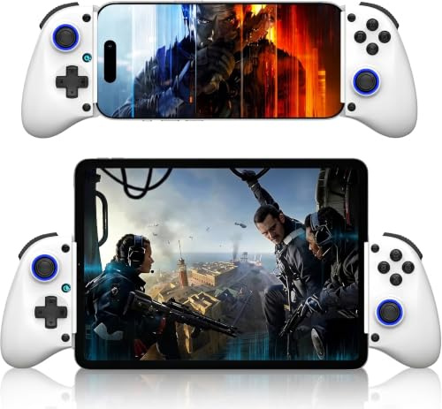 Phone Controller for iPhone, iPad, Android Phone, Tablet, PC, Switch 2, Mobile Game Controller with Hall Trigger, Turbo, Programming, Vibration, Wireless Handheld Gamepad Play Streaming, Cloud Gaming