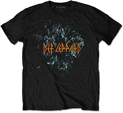 Rock Off Officially Licensed Products Men's Def Leppard Shatter T - Shirt (Pack of 1)