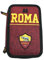 A.S. ROMA Panini Astuccio per bambini 3 scomparti con cerniera, perfetta per l'anno scolastico 2018, giallo/rosso