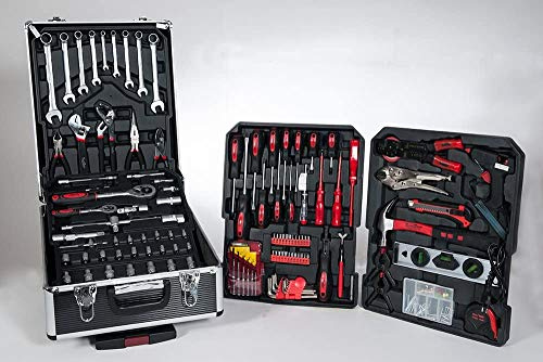 SCHUSTER CASSETTA ATTREZZI PORTAUTENSILI SET LAVORO 186 PZ COMPLETA VALIGIA TROLLEY KIT UTENSILI