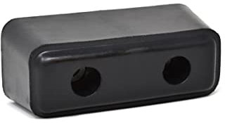 ZEROplus Butoir de porte en caoutchouc très résistant avec deux trous de fixation renforcés avec rondelles en acier, Z115.5B