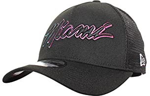 New Era 940AF Trucker Adjustable Cap Miami Heat Schwarz, Size:OneSize