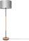 Paco Home Stehlampe Wohnzimmer Stoffschirmlampe Standleuchte Textil Schirm E27 Leselampe Skandi Büro Mit Stecker Uni Holzoptik