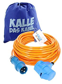 CEE Verlängerung Kalle Blue Signal Winkel Industrie BAU Boot Womo Camping Vollpur-Premium-Leitung (40 Meter)