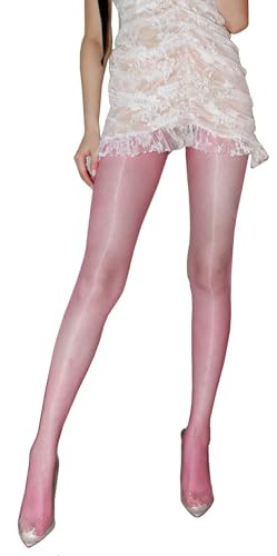 HTRUIYATY Collant Ultra Fin Invisible Sans Couture Pour Femmes Sexy Brillant 0 Denier Gainant
