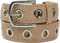 fashionchimp Damengürtel mit XXL-Ösen und Nietenbesatz, Gürtel im Vintage-Look, Jeansgürtel, Breite ca. 3,5cm (Rose, BW80cm - Gesamtlänge 95cm)