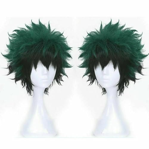 Cosplay Perücke Anime My Hero Academia Deku Izuku Midoriya Grün Kurze Perücken Haar