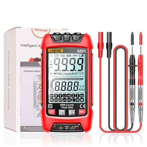 Bexdug Multimeter-Tester,6000 Counts Spannungsmesser | Elektrisches Testkit für Wechselstrom, Widerstand, Kapazität, Durchgang, Live-Wire-Test, berührungslose Spannungserkennung