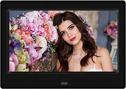 NOBRIM Elektronischer Rahmen 7-Zoll-HD-Digital-Fotorahmen, elektronisches Album, voll funktionsfähiger Foto-Player, Digital-Fotorahmen, externer Computer oder Festplatte, U-Disk Foto-Video