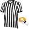 Wangduodu Mens Referee Shirt | Football Referee Shirts with | Women's Referee Costume | Mens Ref Costume Jersey Basketball Soccer Coaches Uniforms Striped Short Sleeve Apparel