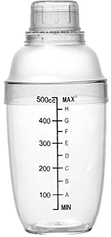 Halatua Shaker per Cocktail - Shaker per Cocktail di Grande capacità con Misure | Clear Shaker Bottle Tea Drink Mixer Cocktail Misurino per Utensili da Cucina per Feste da Bar