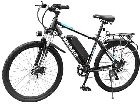 26 Electric Bikes for Adults. 2602 E-Bikes with 250W High-Speed Brushless Motor. Electric Bicycle Built-in 36V-13AH Removable Li-Ion Battery, Shimano 7 Speed, G51 LCD Display, Dual Disc Brake
