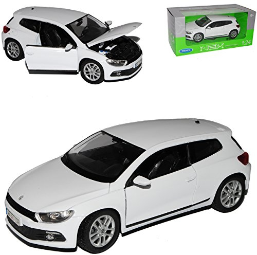 Welly Volkwagen Scirocco Coupe Weiss 3. Generation Typ 13 Ab 2008 1/24 Modell Auto