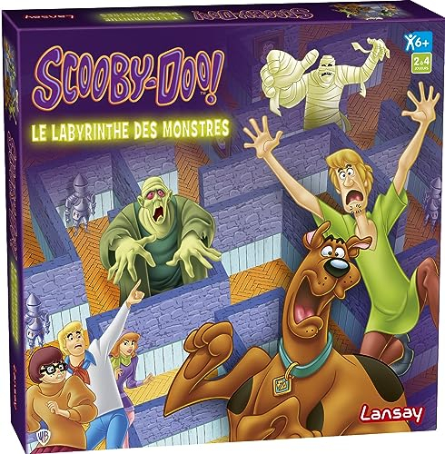 Lansay Scooby-DOO – Das Labyrinth der Monster – Gesellschaftsspiel – Rätsel und Ermittlungen zwischen Freunden oder der Familie – ab 6 Jahren – 2 bis 4 Spieler