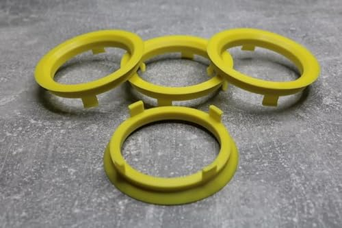 Zentrierringe Distanzringe 71,6 mm x 60,1 mm gelb für Alufelgen