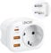 LENCENT Reiseadapter Netzadapter SA Adapter Südafrika Deutschland Stecker, mit 2 USB QC3,0 + 1 Typ-C PD Anschlüße, Typ M Reisestecker Stromadapter für Südafrika, Namibia, Botswana