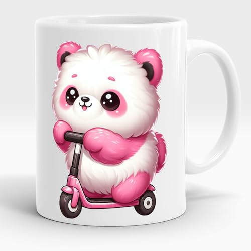 Dropful Panda rosa taza de niños divertidos - Ideal para bebidas calientes y frías