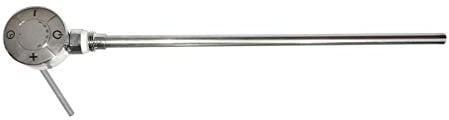 Balterley Electric Towel Rail Heating Element with Thermostat, Heated Towel Rail Element 300w for Bathroom Radiator, 300 Watt Bathroom Electric Radiator Heating Elements - 56x435x45mm, 300w (Chrome)