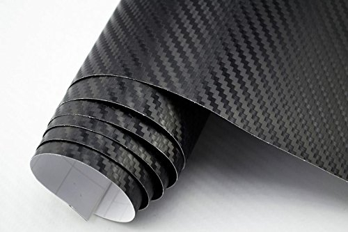 Neoxxim 13,3€/m2 3D Carbon Auto Folie schwarz 100 x 150 cm Lackfolie Car Wrapping Lackschutzfolie blasenfrei flexibel