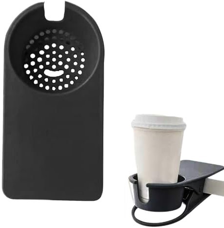 Desk Drink Holder, Cup Holder for Desk - Table Side Cup Clamp | Large Desk Cup Holder Clamp, Non-Drip Table Cup Holder, Suitable for Cups, bo