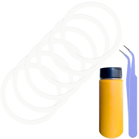 Lot de 6 joints de rechange pour bouteille d'eau Hydro Flask avec couvercle rabattable à ouverture large, joints toriques en silicone pour bouteille d'eau, joints d'étanchéité, compatible avec le