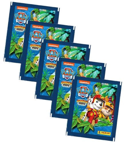 Panini Paw Patrol Sticker Serie 10 - Jungle Pups Sammelsticker (2024) - 5 Tüten