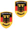 2 Stück Schild Deutschland Flagge Patch Bügelbild Aufbügler Iron On Flicken Applikation für Kleidung Baseballkappe Taschen Weste Jacke Rucksäcke