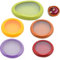 xutong Lot de 5 boîtes de rangement réutilisables en silicone en forme de fruits et légumes pour avocats, oignons, pommes, tomates et citrons, conservateur de fruits