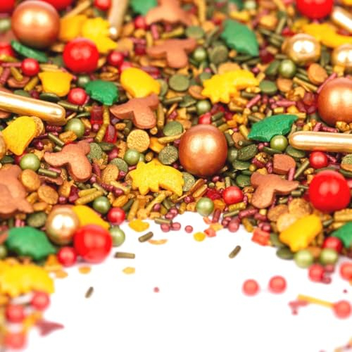 Super Streusel Weihnachten Hüttenzauber | Essbare Rentiere, Sternschnuppen, Glocken | Weihnachts Streusel zum Verzieren von Plätzchen, Kuchen, Torten & Lebkuchen | Christmas Sprinkles Weihnachten