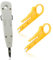 Professional Punch Down Tool Set, Ethernet Tool for RJ45 Sockets Cat5/Cat6/Ca7 and Telephone Lines, with Cable Stripper Kit, 1pcs Grey Threading Pliers, 2pcs Yellow Threading Tool.