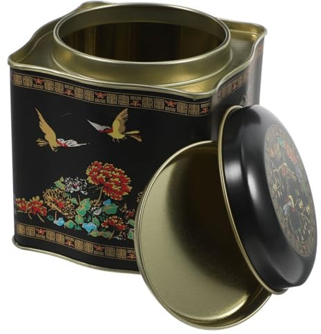 Alipis Botes De Metal Para Guardar Té Matcha En Lata Recipientes Herméticos Para Alimentos Caja De Hojalata Decorativa Para Guardar Té Suelto